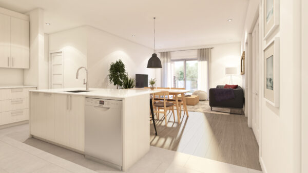 Appartement lumineux de 2 chambres à louer à Laval, idéal pour famille ou professionnels, avec cuisine moderne, espace salon confortable et accès facile aux commodités.