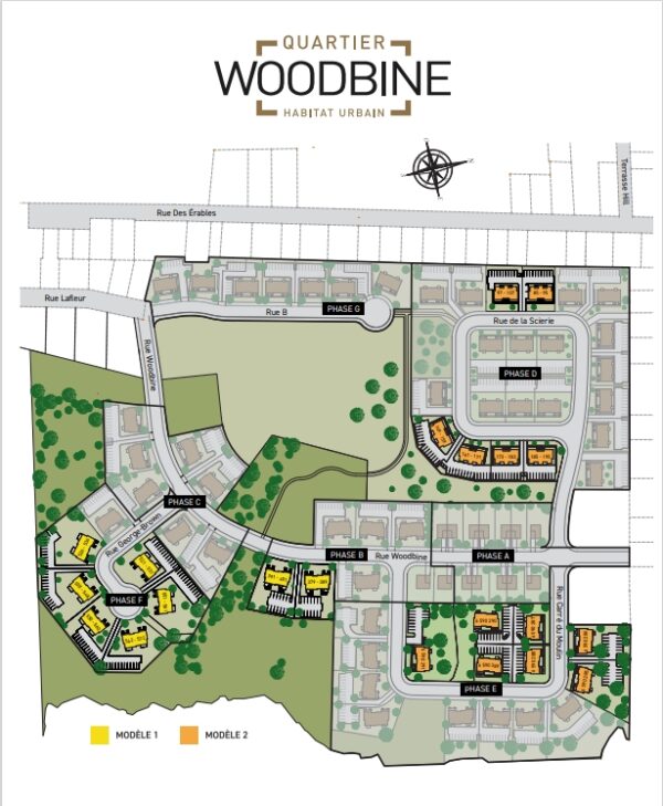 Balade dans le quartier Woodbine avec plans d'aménagement.