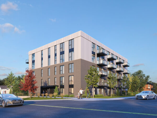 Appartement 1 chambre moderne à Deux-Montagnes, disponible en juillet, avec balcon privé et espaces verts environnants.