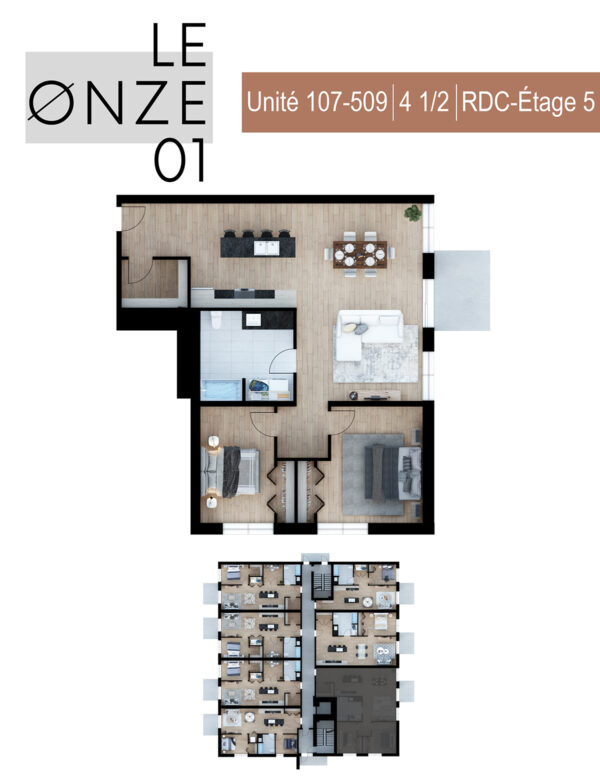 Appartement spacieux avec deux chambres à Deux-Montagnes, idéal pour famille ou couple, offrant confort et modernité dans un environnement paisible.