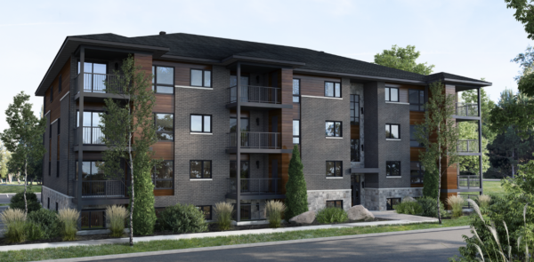 Immeuble résidentiel moderne à Saint-Jérôme avec 2 chambres, idéal pour location ou résidence principale, disponible dès le 1er juillet, gestion immobilière professionnelle.