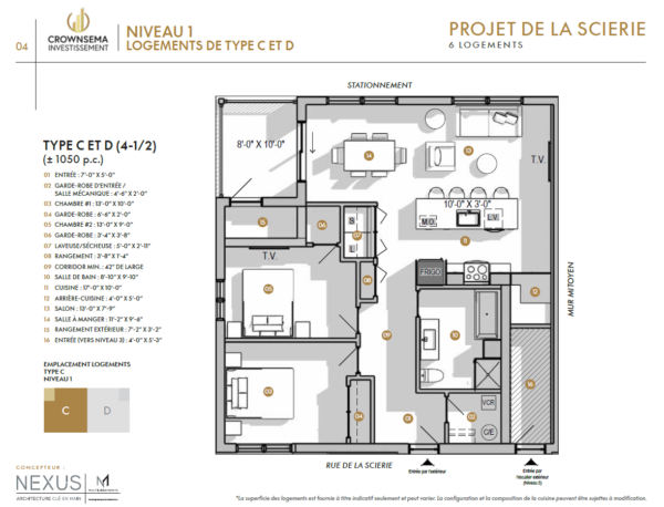 Appartement 2 chambres à Brownsburg-Chatham, disponible pour juillet et août, offrant un espace confortable et fonctionnel pour une vie pratique.